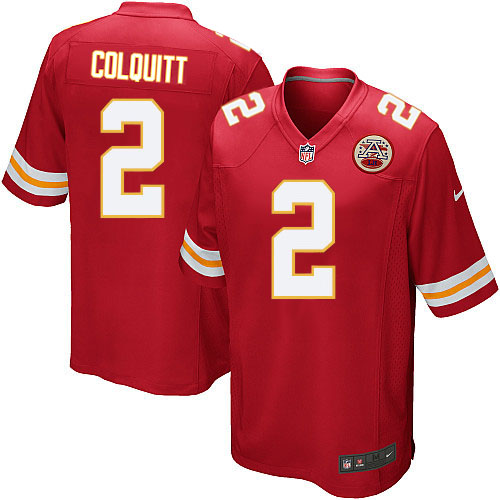 Youth Limited Dustin Colquitt Nike Jersey Red Home - #2 NFL Kansas City Chiefs